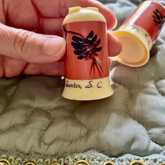 Art Deco Salt and Pepper Shakers Souvenir from Sumter, NC - Picture 3 of 4